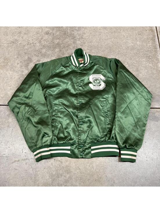 American Vintage Other - vintage michigan state university spartans collegiate satin bomber jacket small